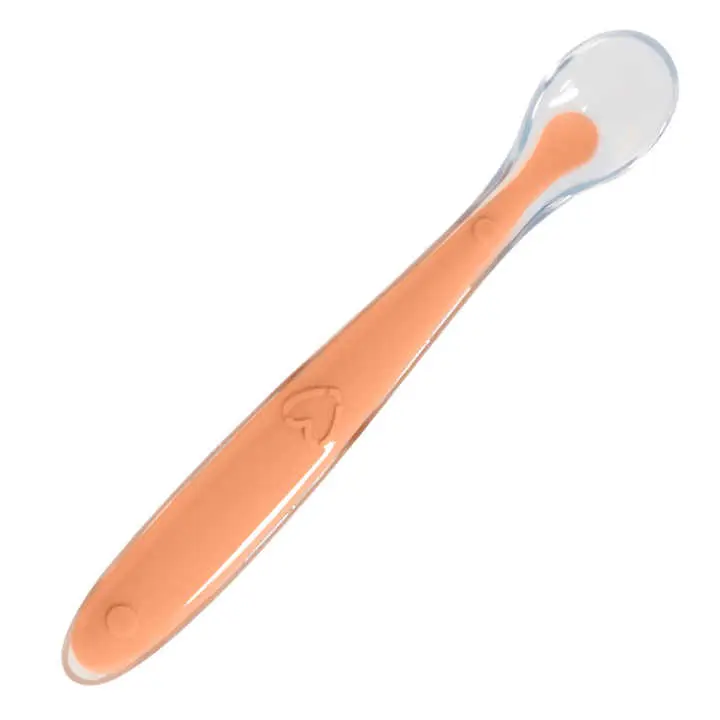 Cuillère pour bébé en silicone souple et écologique sans BPA