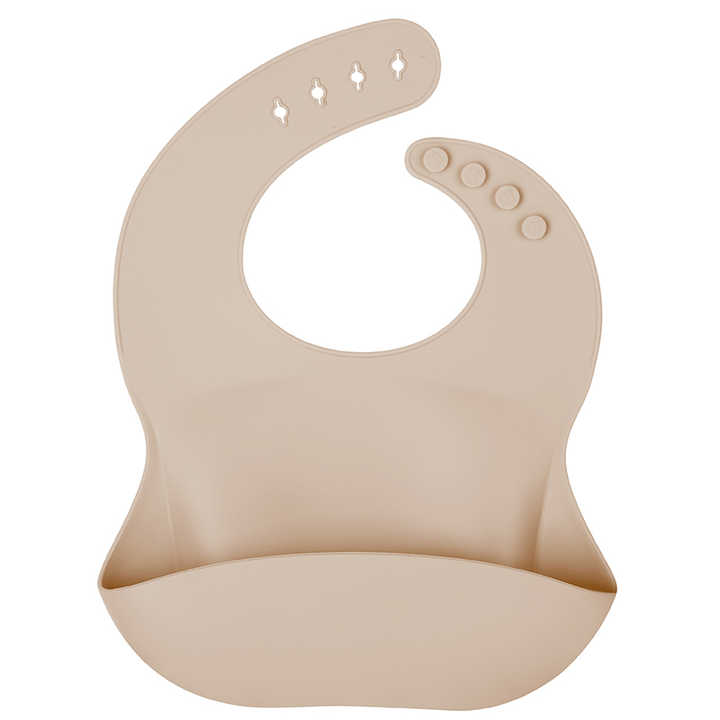 Bavoir en silicone avec récupération d'aliments