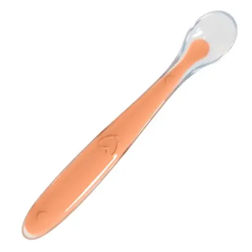 Cuillère pour bébé en silicone souple et écologique sans BPA